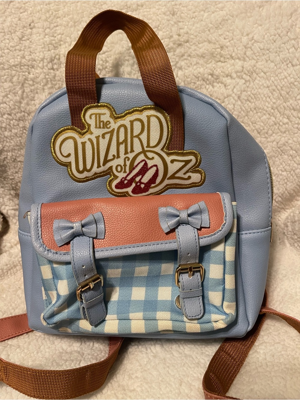 Light Blue & Coral Wizard of Oz Themed Mini Backpack